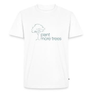Plantez plus d’arbres - Nature Conservation Saying - T-shirt Premium bio Homme - blanc - Devant - Nico (187cm)
