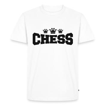 Chess Chess Saying Quote - Men's Premium Organic T-Shirt - white - Front - Nico (187cm)