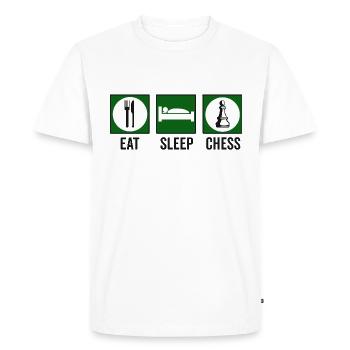 Eat Sleep Chess Chess Quote - Men's Premium Organic T-Shirt - white - Front - Nico (187cm)
