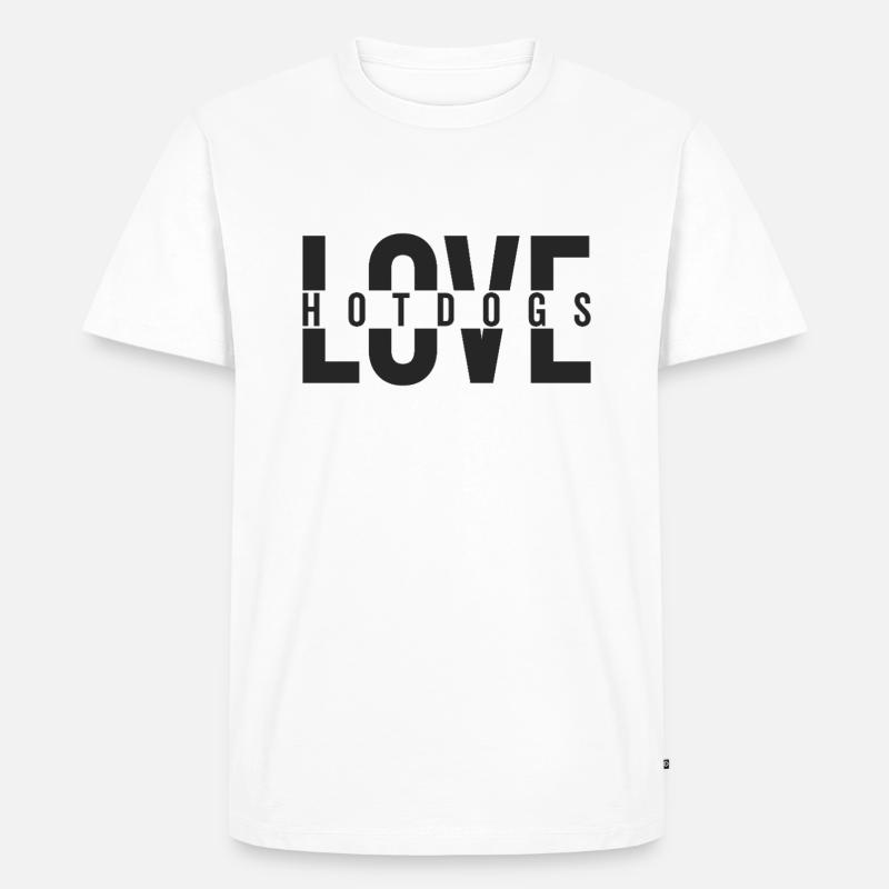 Love Hotdogs Fast Food Statement - Men's Premium Organic T-Shirt - white
