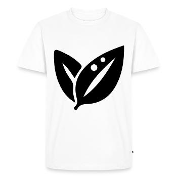 Écologie de la feuille - T-shirt Premium bio Homme - blanc - Devant - Nico (187cm)