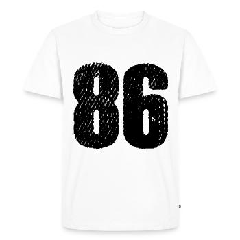 86 number jersey - Men's Premium Organic T-Shirt - white - Front - Nico (187cm)