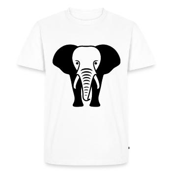 Elephant Animal Silhouette - Men's Premium Organic T-Shirt - white - Front - Nico (187cm)