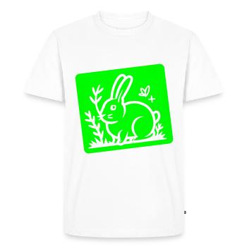 Lapin de Pâques Pâques - T-shirt Premium bio Homme - blanc - Devant - Nico (187cm)