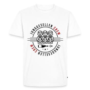 Enterrement de vie de garçon Crew Groom Enterrement de vie de garçon - T-shirt Premium bio Homme - blanc - Devant - Nico (187cm)