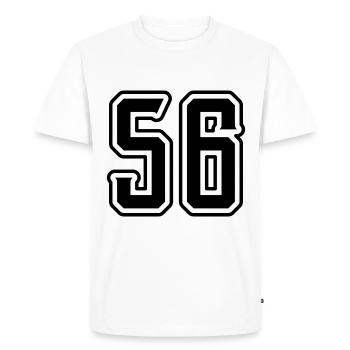 56 Number Symbol - Men's Premium Organic T-Shirt - white - Front - Nico (187cm)