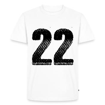 22 number jersey - Men's Premium Organic T-Shirt - white - Front - Nico (187cm)