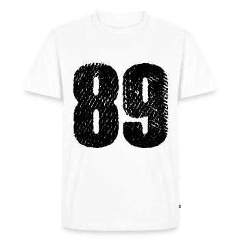 89 number jersey - Men's Premium Organic T-Shirt - white - Front - Nico (187cm)