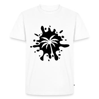 Taches de symboles de palmiers - T-shirt Premium bio Homme - blanc - Devant - Nico (187cm)