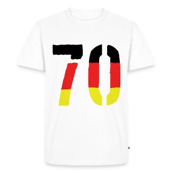 70 symbole de numéro Allemagne - T-shirt Premium bio Homme - blanc - Devant - Nico (187cm)