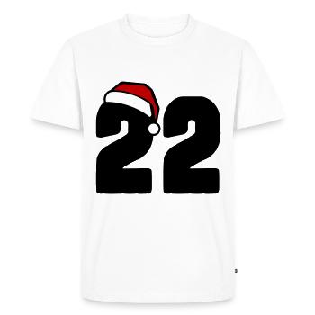 22 Number Christmas - Men's Premium Organic T-Shirt - white - Front - Nico (187cm)