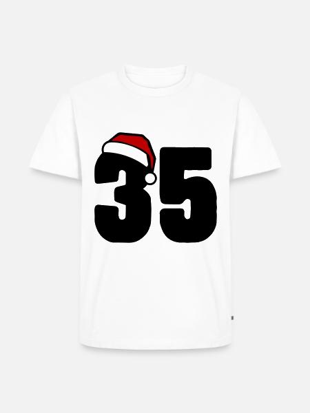 35 Numéro Noël - T-shirt Premium bio Homme - blanc