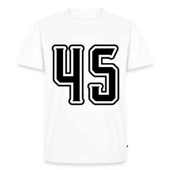 45 number symbol - Men's Premium Organic T-Shirt - white - Front - Nico (187cm)
