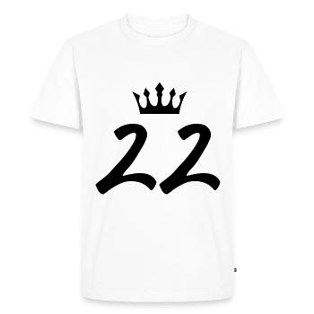22 Number crown - Men's Premium Organic T-Shirt - white - Front - Nico (187cm)