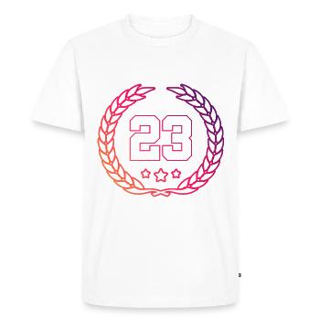 Couronne de 23 chiffres - T-shirt Premium bio Homme - blanc - Devant - Nico (187cm)