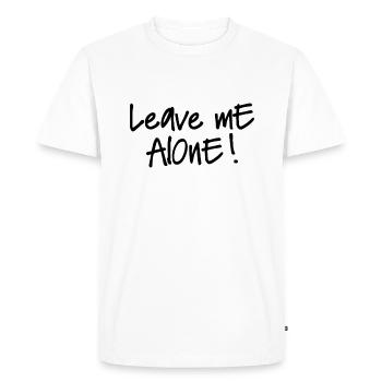 LAISSE MOI TRANQUILLE - T-shirt Premium bio Homme - blanc - Devant - Nico (187cm)