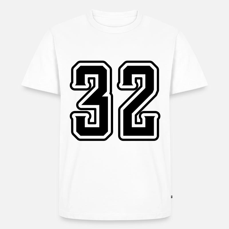 32 number symbol - Men's Premium Organic T-Shirt - white