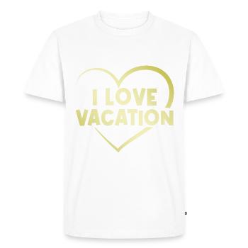 I love holiday heart - Men's Premium Organic T-Shirt - white - Front - Nico (187cm)