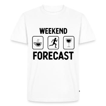 Prévisions du week-end 1 - - T-shirt Premium bio Homme - blanc - Devant - Nico (187cm)