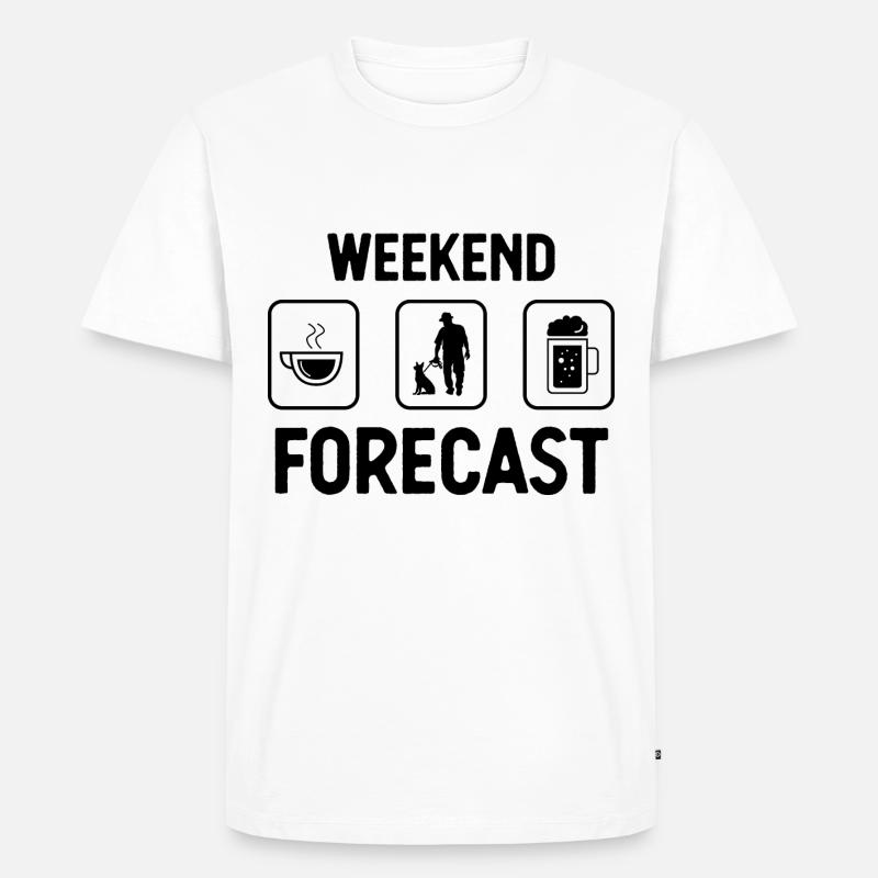 Wochenendprognose 1 - (2) - Männer Premium Bio T-Shirt - Weiß