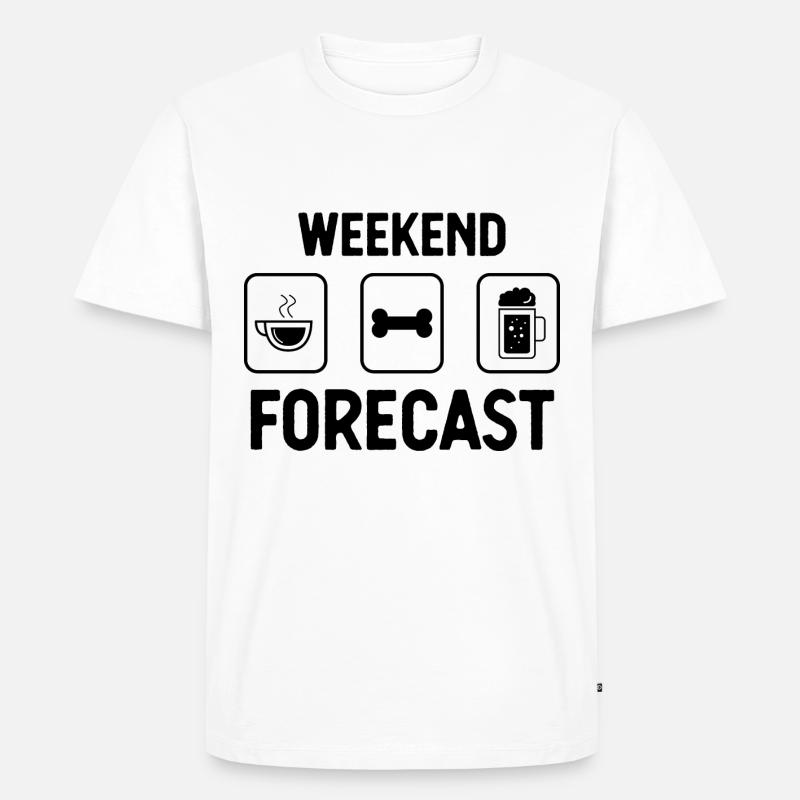 Wochenendprognose 4 - (2) - Männer Premium Bio T-Shirt - Weiß