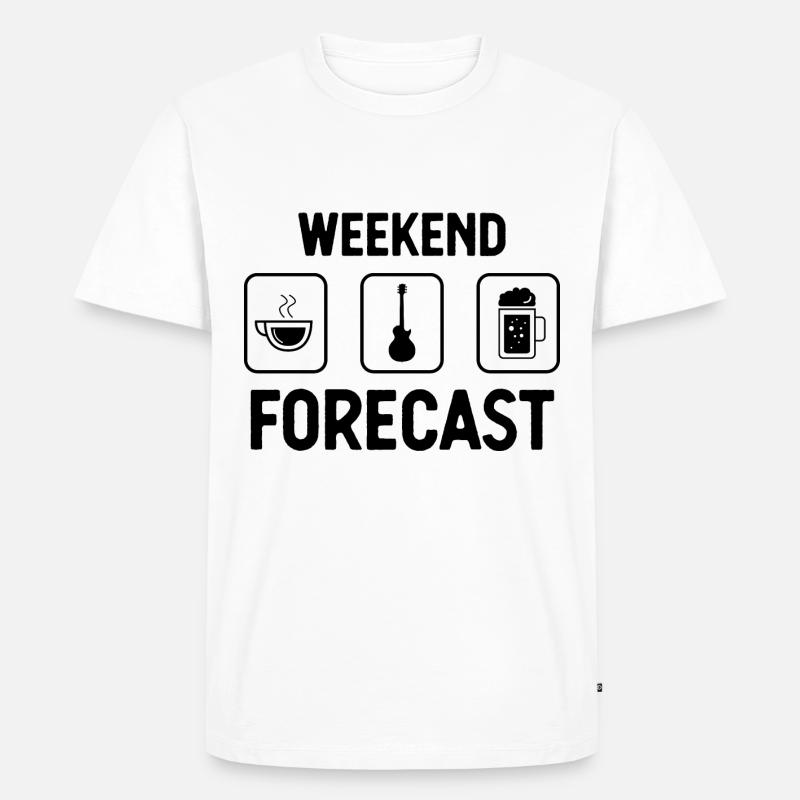 Wochenendprognose - (2) - Männer Premium Bio T-Shirt - Weiß