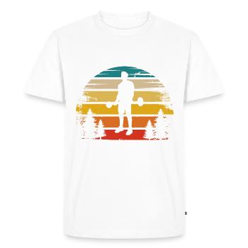 Retro Sun and Fitness - - Men's Premium Organic T-Shirt - white - Front - Nico (187cm)