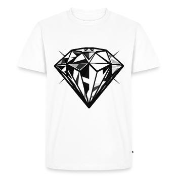 Symbole du diamant - T-shirt Premium bio Homme - blanc - Devant - Nico (187cm)