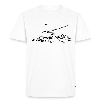 Planeur Planeur Planeur Pilote - T-shirt Premium bio Homme - blanc - Devant - Nico (187cm)