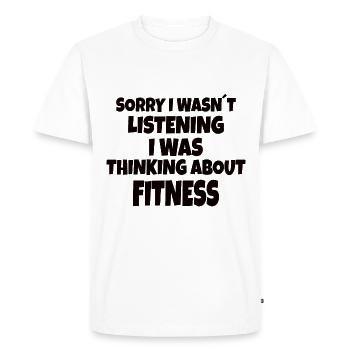 Fitness: penser au fitness - T-shirt Premium bio Homme - blanc - Devant - Nico (187cm)