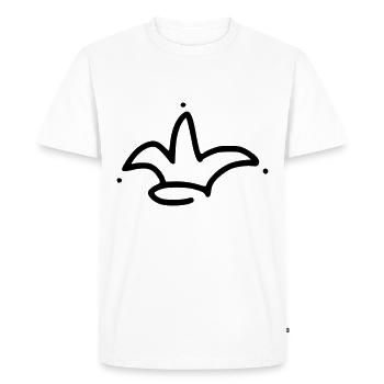 Emoji crown crowns sketch black - Men's Premium Organic T-Shirt - white - Front - Nico (187cm)