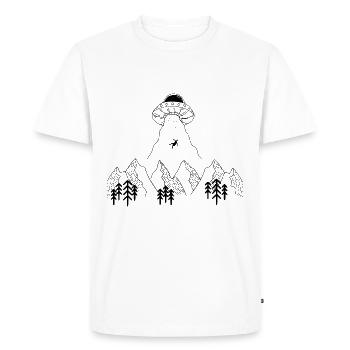 ufo cow abduction - Men's Premium Organic T-Shirt - white - Front - Nico (187cm)