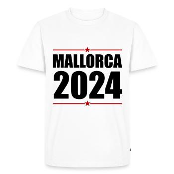 Jours fériés à Majorque 2024 - T-shirt Premium bio Homme - blanc - Devant - Nico (187cm)