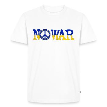 PAS DE GUERRE EN EUROPE | Contre le mouvement de guerre et de paix de l’UE - T-shirt Premium bio Homme - blanc - Devant - Nico (187cm)