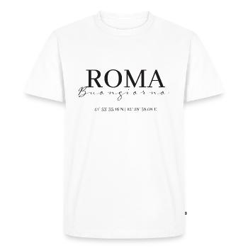 Roma Buongiorno City Break - T-shirt Premium bio Homme - blanc - Devant - Nico (187cm)