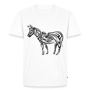 Tatouage tribal d’âne - T-shirt Premium bio Homme - blanc - Devant - Nico (187cm)