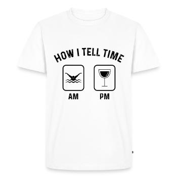 How to say time at PM - - Men's Premium Organic T-Shirt - white - Front - Nico (187cm)