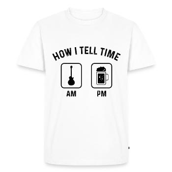Comment dire l’heure à PM - (2) - T-shirt Premium bio Homme - blanc - Devant - Nico (187cm)