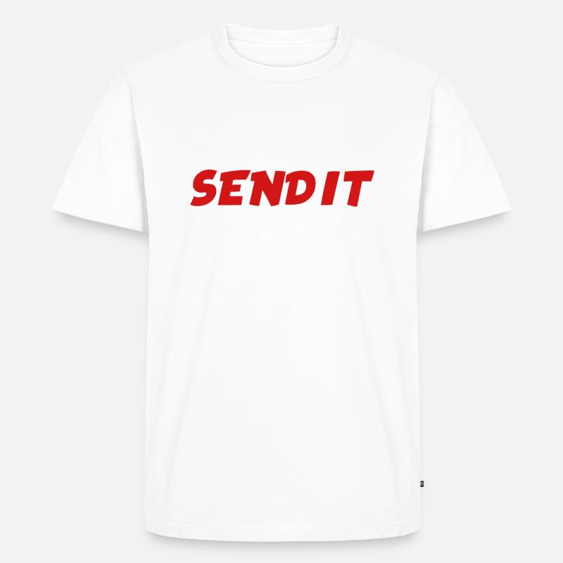 Senden Sie es - Männer Premium Bio T-Shirt - Weiß