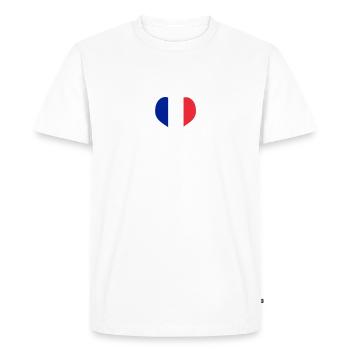 France - T-shirt Premium bio Homme - blanc - Devant - Nico (187cm)