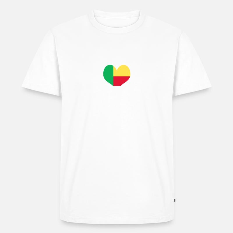 Benin - Männer Premium Bio T-Shirt - Weiß