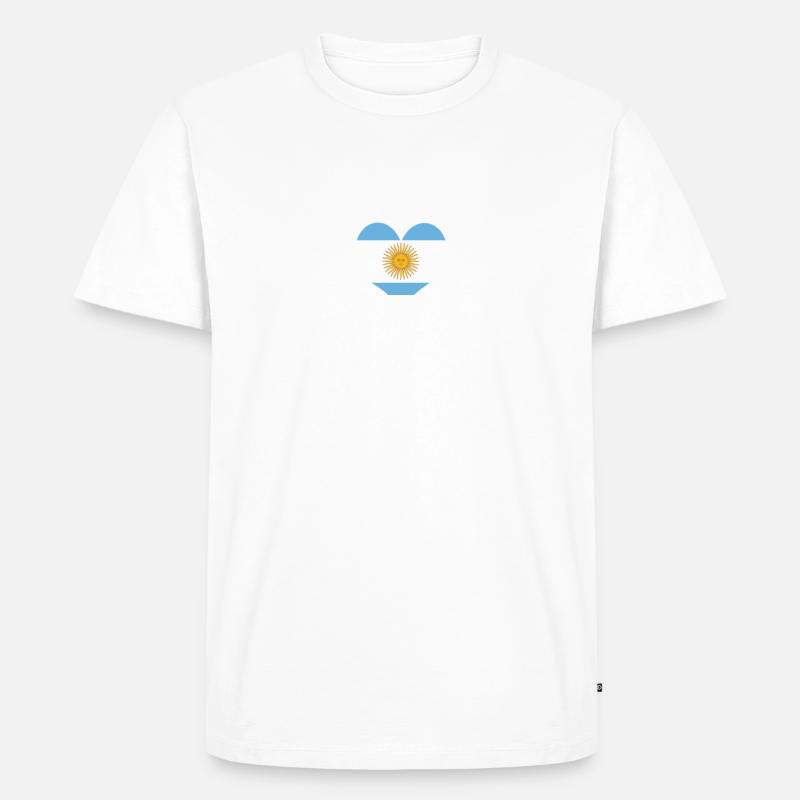 Argentinien - Männer Premium Bio T-Shirt - Weiß