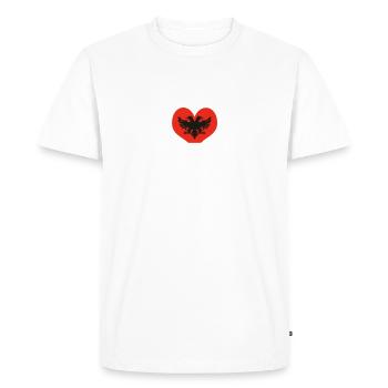 Albania - Men's Premium Organic T-Shirt - white - Front - Nico (187cm)