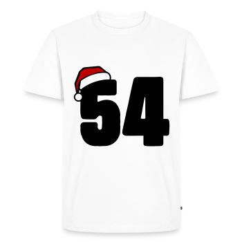 54 Numéro Noël - T-shirt Premium bio Homme - blanc - Devant - Nico (187cm)