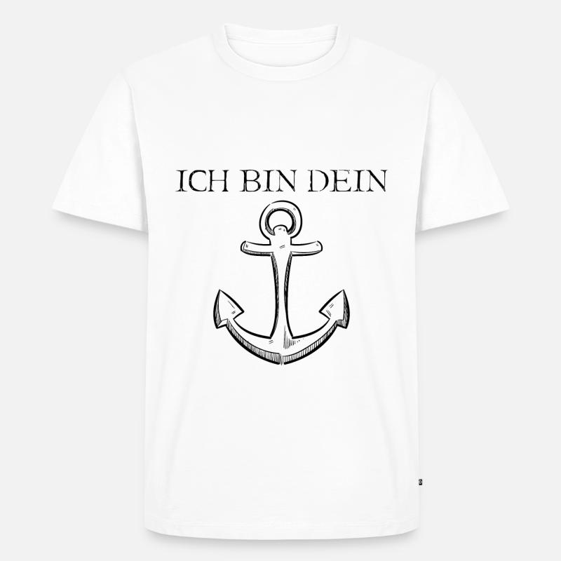 Ich bin dein Anker - Männer Premium Bio T-Shirt - Weiß