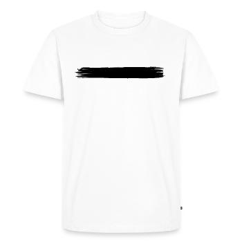 Black brush stroke painter strokes paint color - Men's Premium Organic T-Shirt - white - Front - Nico (187cm)