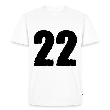 22 number jersey - Men's Premium Organic T-Shirt - white - Front - Nico (187cm)