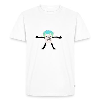 La machine à danser - T-shirt Premium bio Homme - blanc - Devant - Nico (187cm)