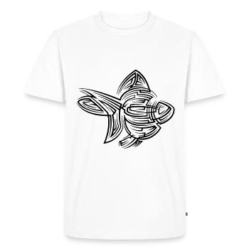 Goldfish Tribal Tattoo - Men's Premium Organic T-Shirt - white - Front - Nico (187cm)