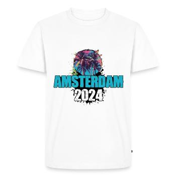 Amsterdam 2024 - Men's Premium Organic T-Shirt - white - Front - Nico (187cm)